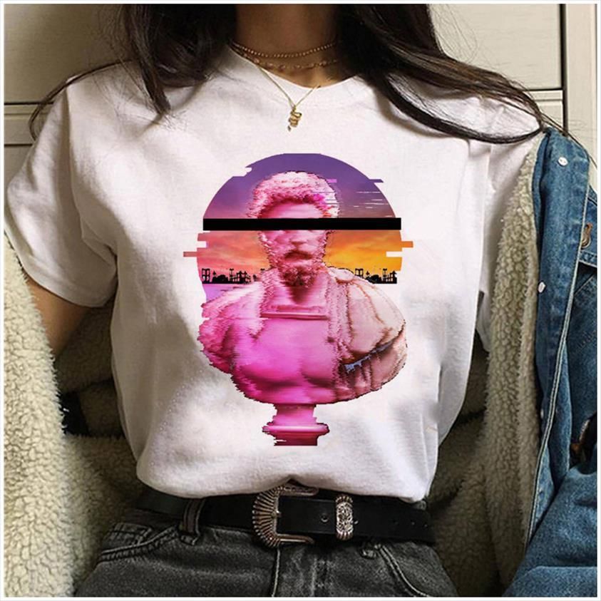 Nueva camiseta de David Michelangelo Vaporwave para mujer Camiseta con estampado estético de m HON Nueva camiseta de David Michelangelo Vaporwave para mujer Camiseta con estampado estético de m HON