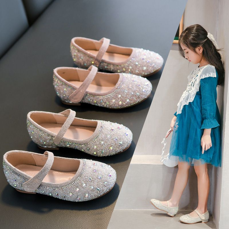2021 70% Korting Op De Fabriek Online Meisjessprinses Schoenen 2021 Lente  En Herfst Nieuwe Kleine Meisjes Crystal Flower Childrens Walk Show  Performance Van Kaxierbagss, 21,71 € |DHgate