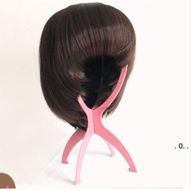 Wig Stand Portable Collapsible Wig Holder Durable Wig Display Folding  Stands Plastic Fake Hair Support for Daily