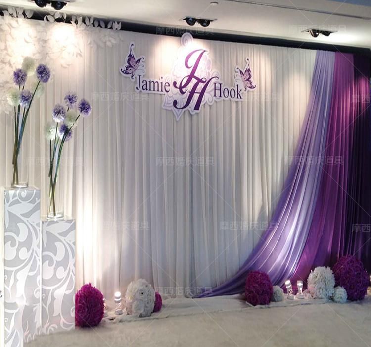 Party Decoration Arrival Wedding Backdrop White Curtain With Champagne Swag  Pretty Drapes Stage Background Decorations