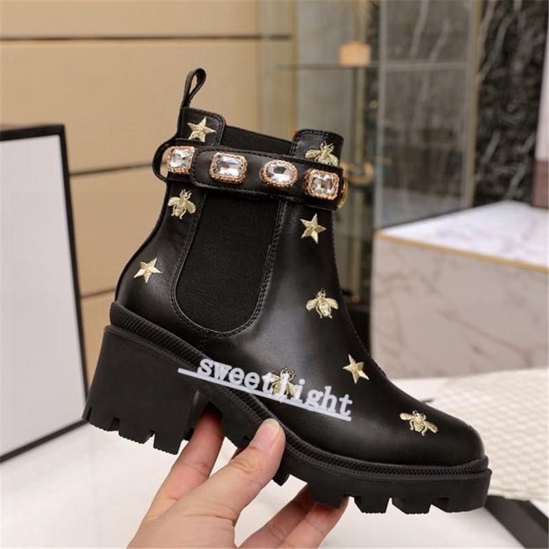 Compra Gucci Shoes 2021 Venta Caliente Gruesa Tacón Botas De Tobillo  Zapatos De Tobillo Botas De Cuero Genuino Vaca Muscle Sole Lace Up Boot  Chunky Heel Para Las Señoras Tamaño 35 41