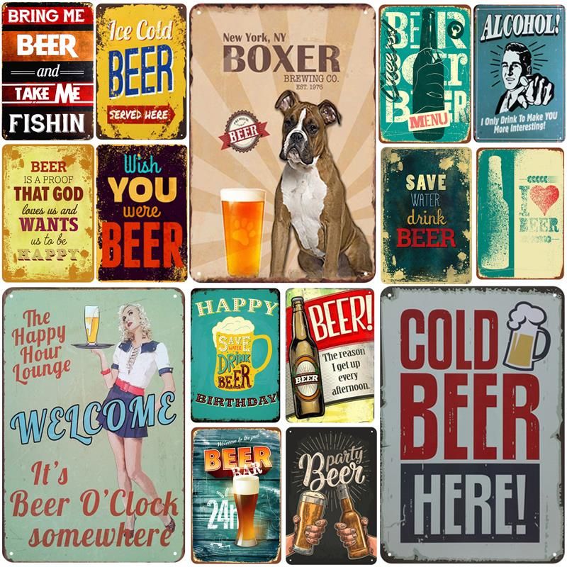 Shabby Chic Metal Beer Plaque: Vintage Pin Up Tin Sign For Bar, Club, Garage  With Classic Design And Rustic Charm. From Sherry168, $1.44