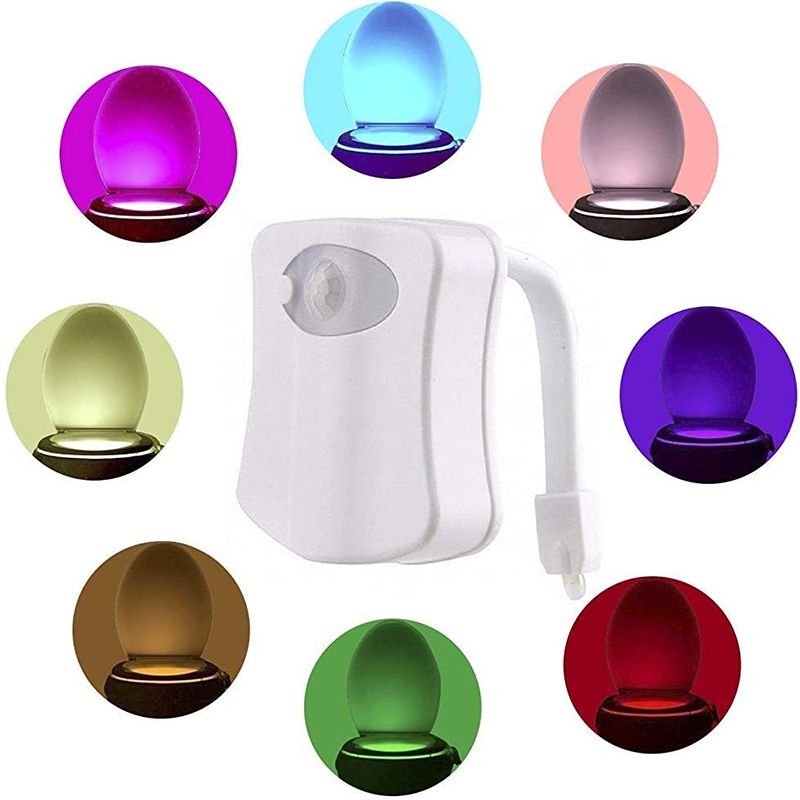 8/16 Color Led Human Body Induction Hanging Toilet Light For