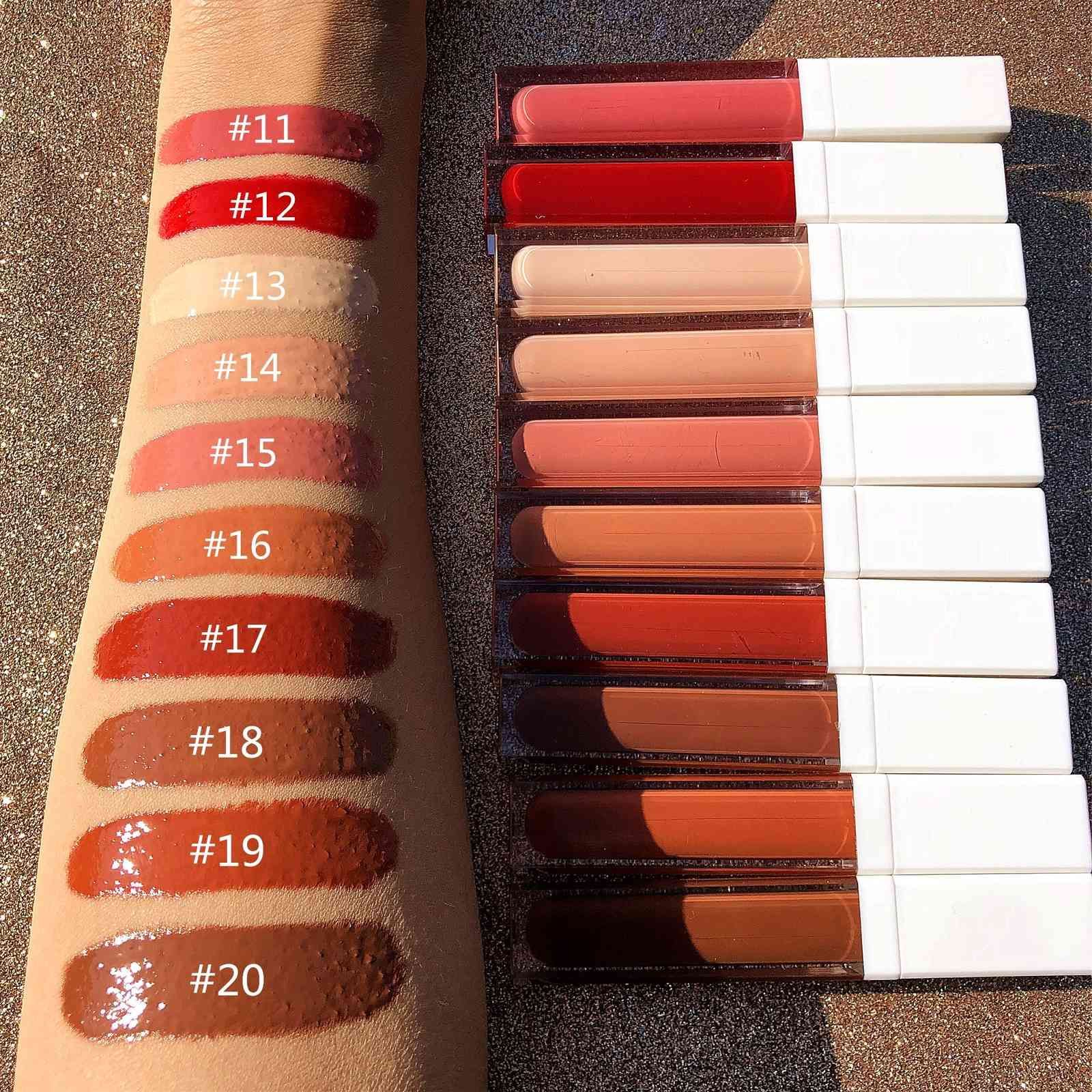 Vegan No Organic Glossy Liquid Lipgloss Fruit Nude Clear ...