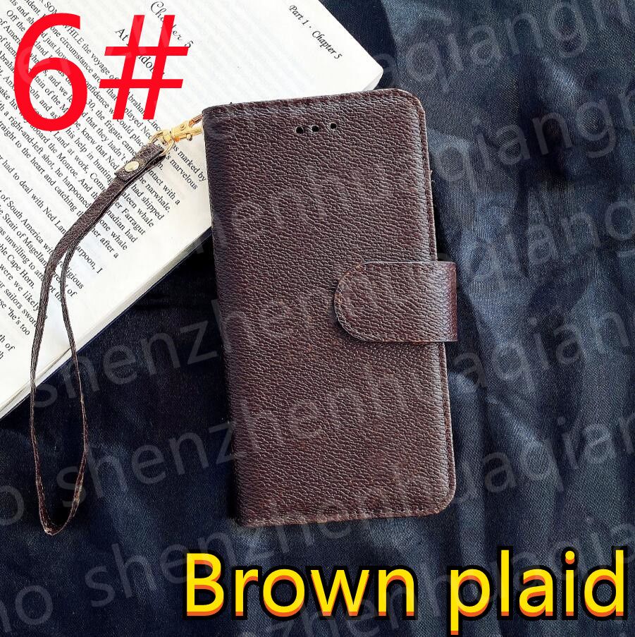6#Brown Plaid +Logo