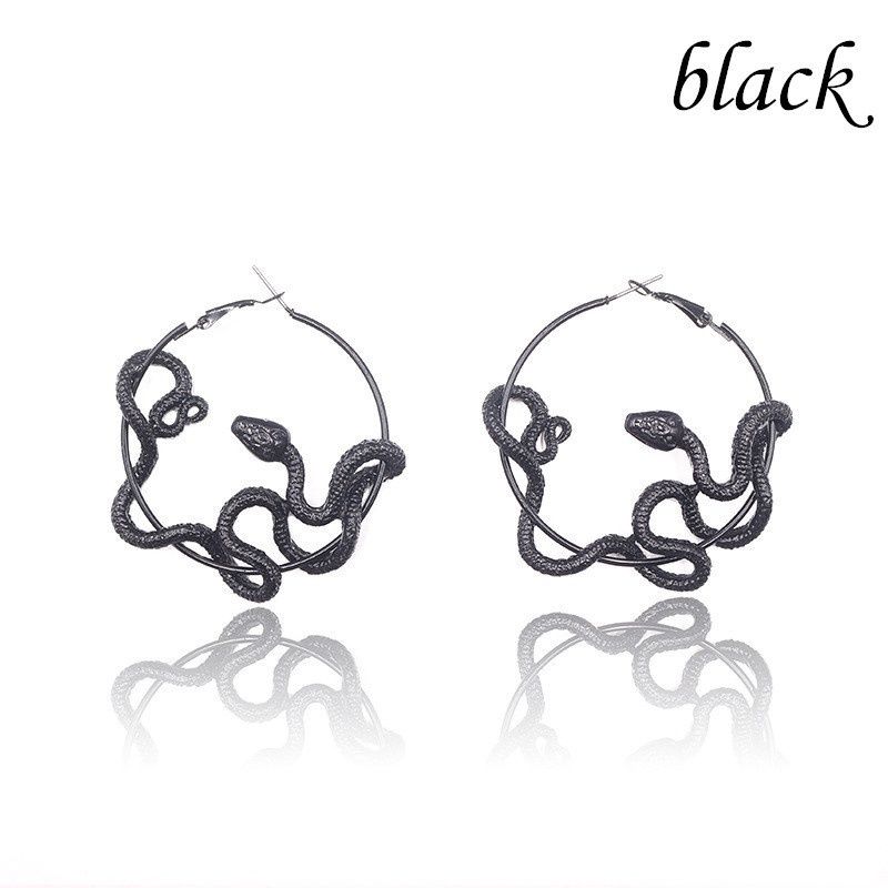 Snakes And Earrings, Serpent Hoop Earrings Vintage.. - Image 5