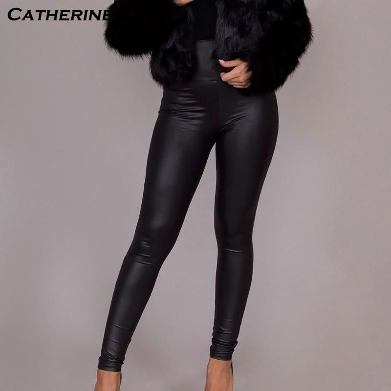 Pantalon Cuero Mujer Moto - Eggins Cuero Stradivarius - Leather