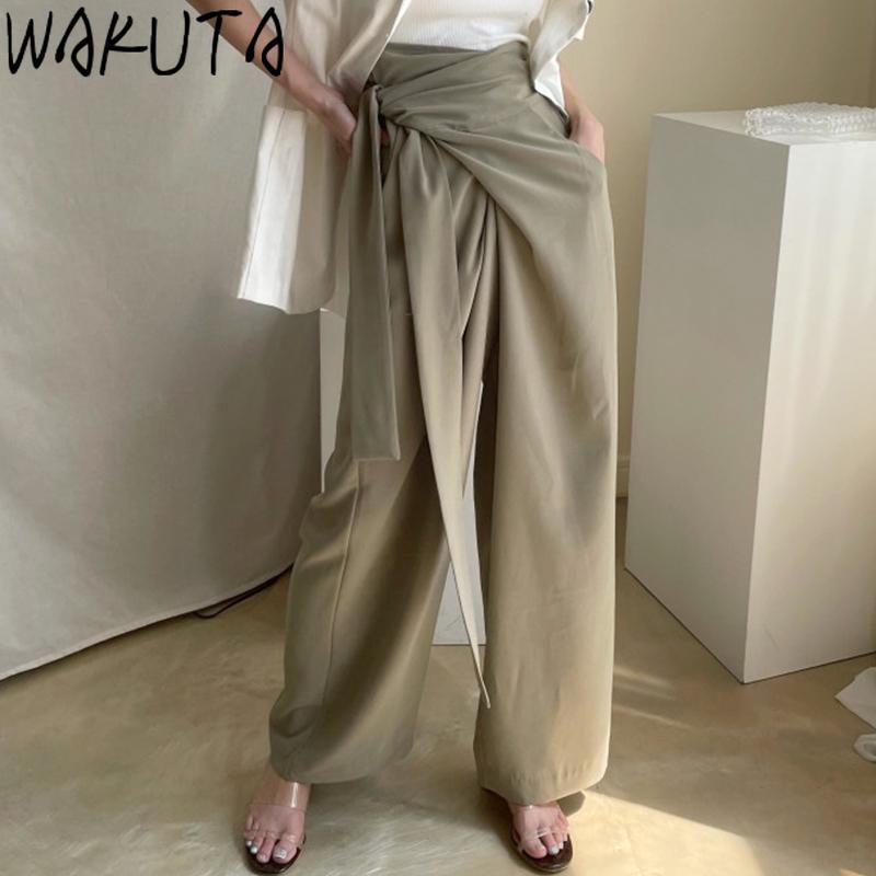 Compra Pantalones Para Mujer Capris Wakuta Bow 2021 Diseño Estilo Coreano  Sólido Pantalones Elegantes Femeninos Chic Lazs Ladies Casual Ancho Lateral  Lateral Barato | Entrega Rápida Y Calidad | Es.Dhgate