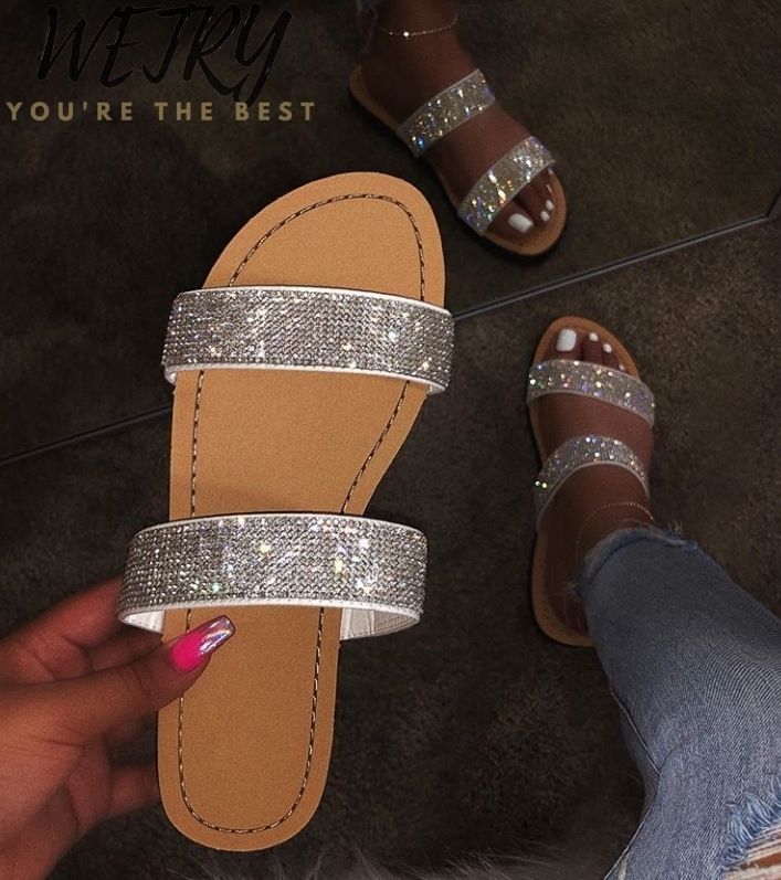 diamanten slippers