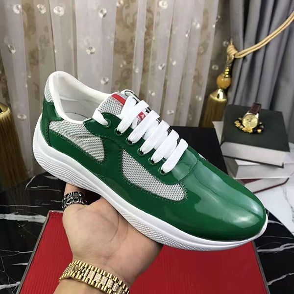Acquistare Prada Scarpe Casual Da Uomo Scarpe Casual Americas Cup  Progettista Sneakers Brevetto In Vernice E Nylon Lusso Sneakers Scarpe Da  Uomo MK02 Economico | Consegna Veloce E Qualità | It.Dhgate