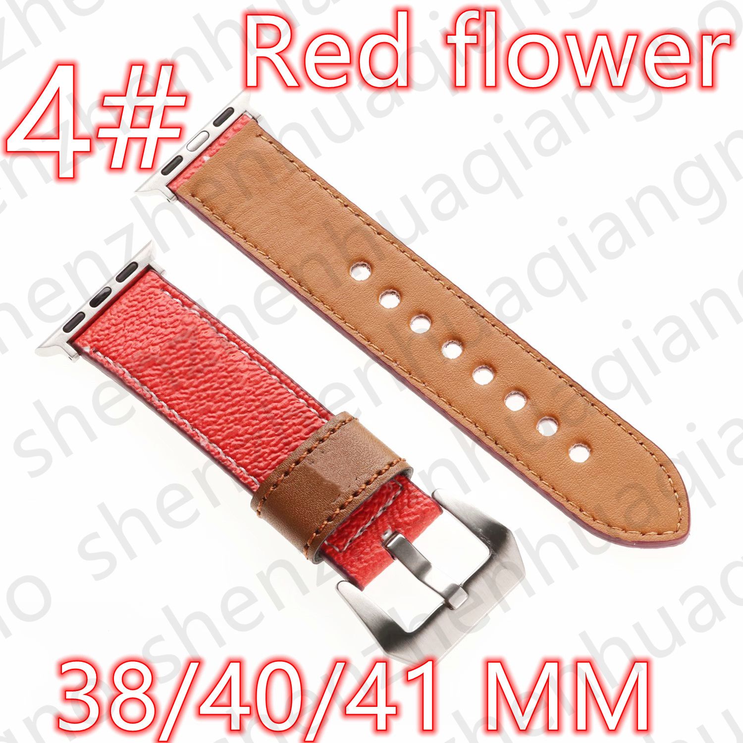 4#38/40/41mm Red Flower V Logotipo