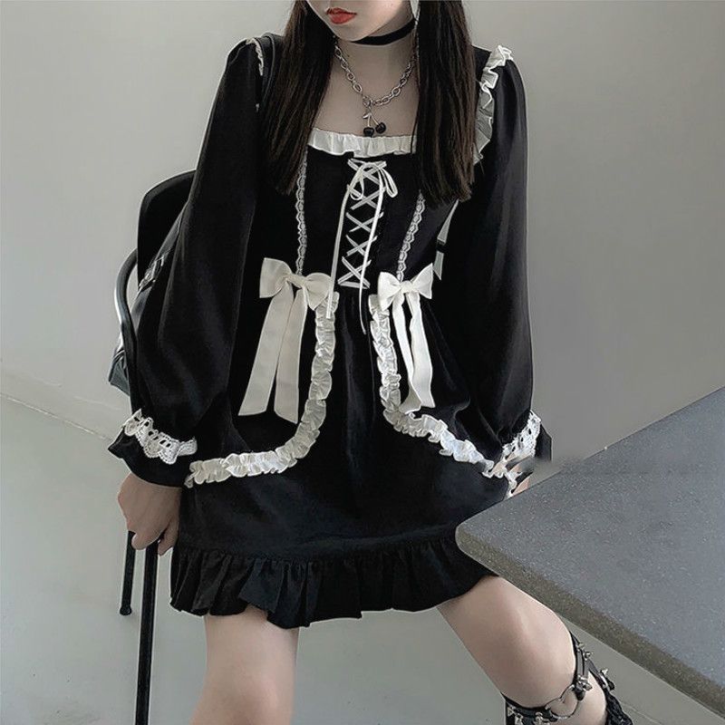 Compra 2021 Nuevo Japonés Lolita Gótica Patchwork Diseñador Vintage Mini  Japón Estilo Kawaii Ropa Caída Para Mujeres Jcxk Barato | Entrega Rápida Y  Calidad | Es.Dhgate