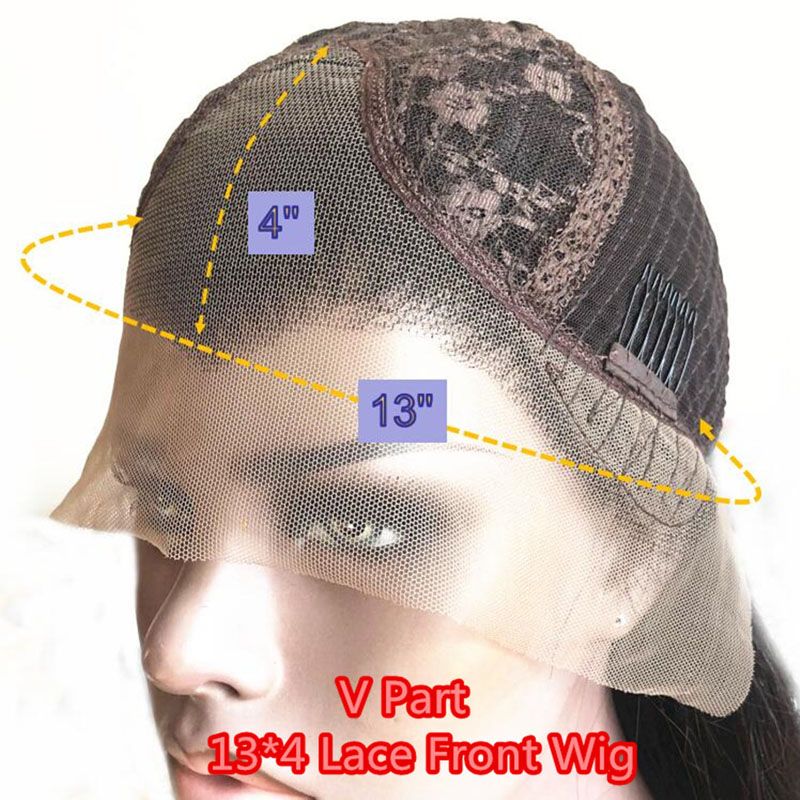 13x4 V Part Wig 130% Density