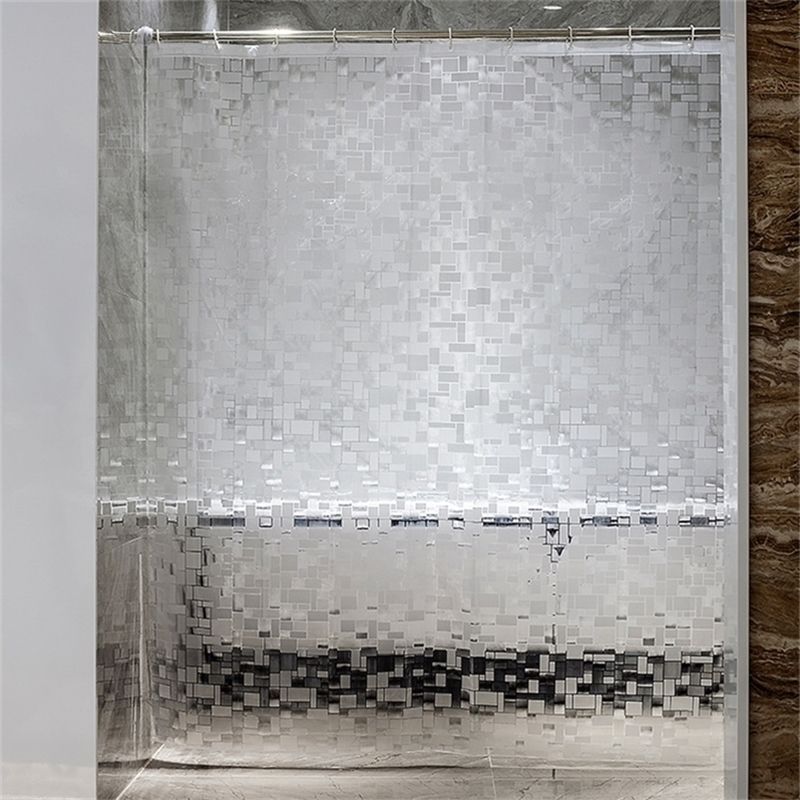 Cortina de ducha cuadrada EVA para de ducha espesadas transparentes Cortina de 3D Molde