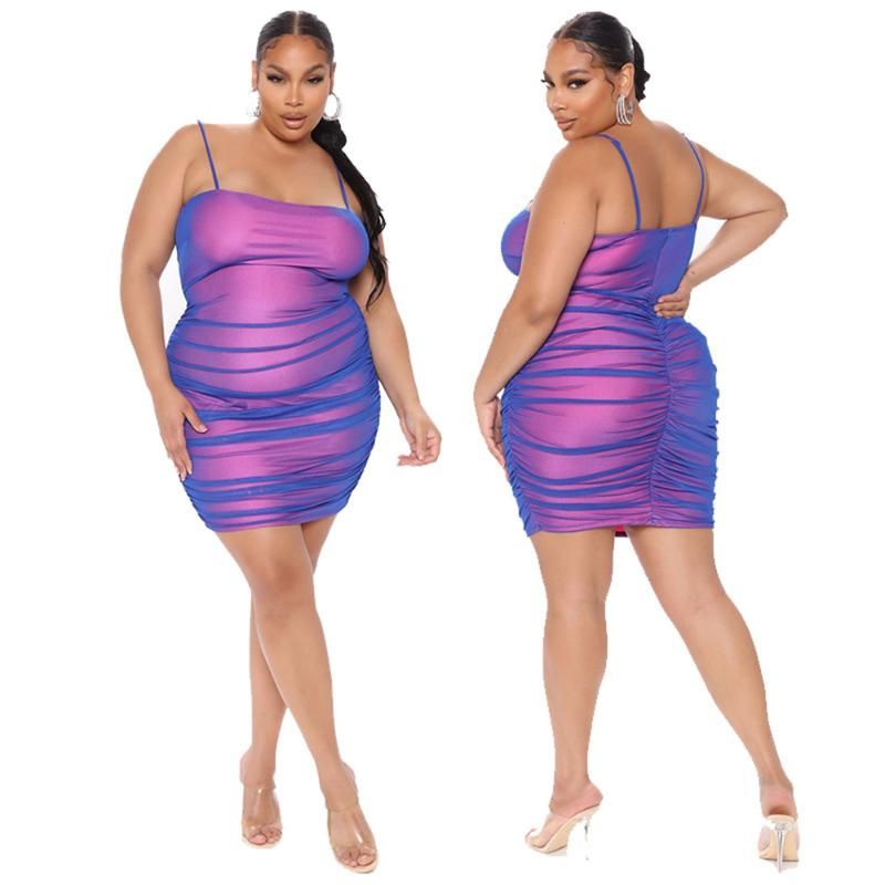 Casual Dresses Plus Size Women Dress 5xl Wrinkle Fashion Slim Sexy Sling  Solid Color Loose Urban Leisure Summer Clothing 2021 Wholesale Item From  Jiabinen, $20.27 | DHgate.Com