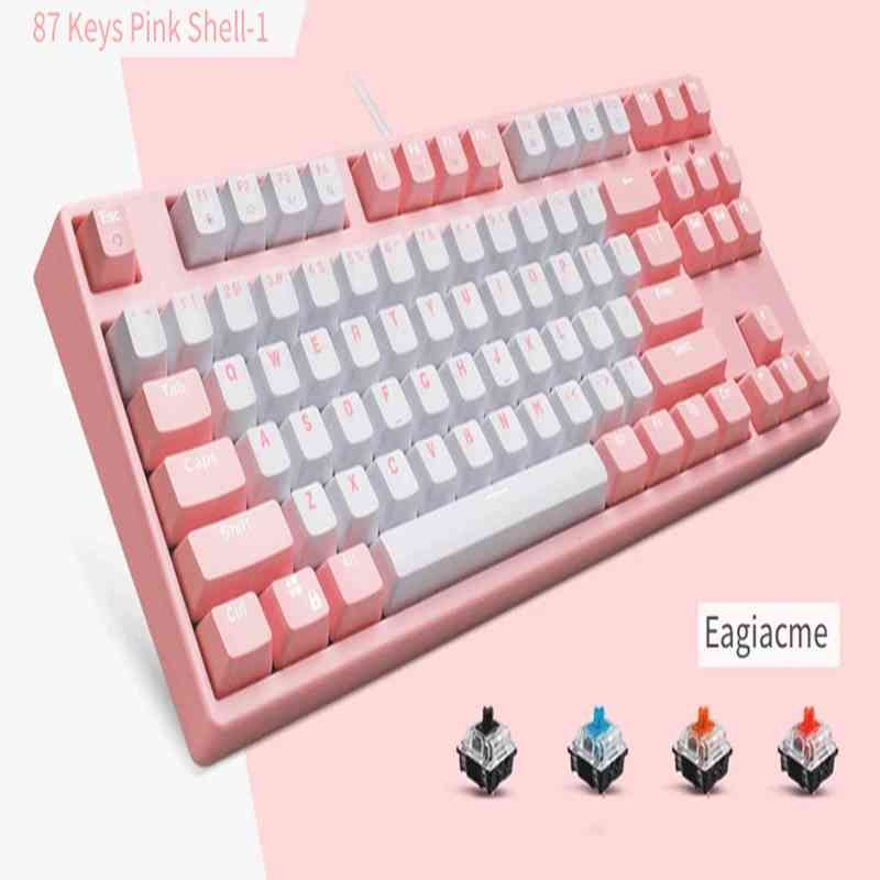 87keys Pink Shell1-Blue Switch