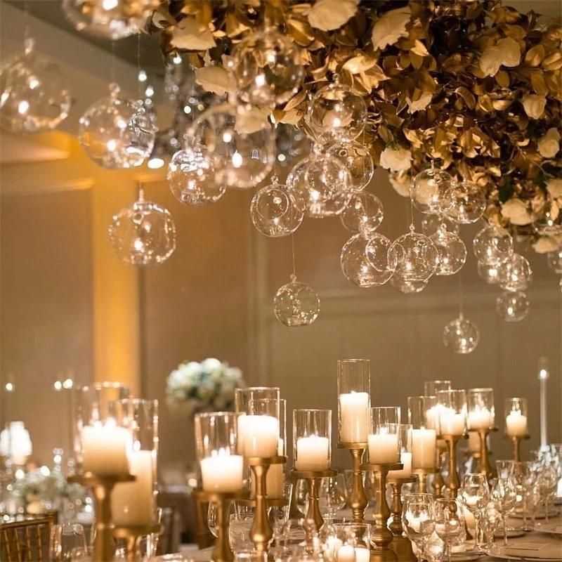 JIACUO Portacandele in Vetro Porta tealight votivo per la Decorazione della casa di Nozze 