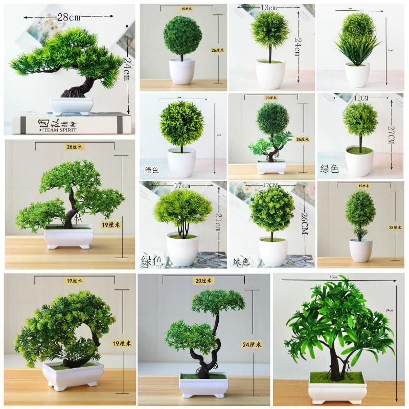 Simulation Fake Potted Bonsai Tree Artificial Plant Green Home Decor Pine Tree Simulation Fake Potted Bonsai Tree Artificial Plant Green Home Decor Pine Tree