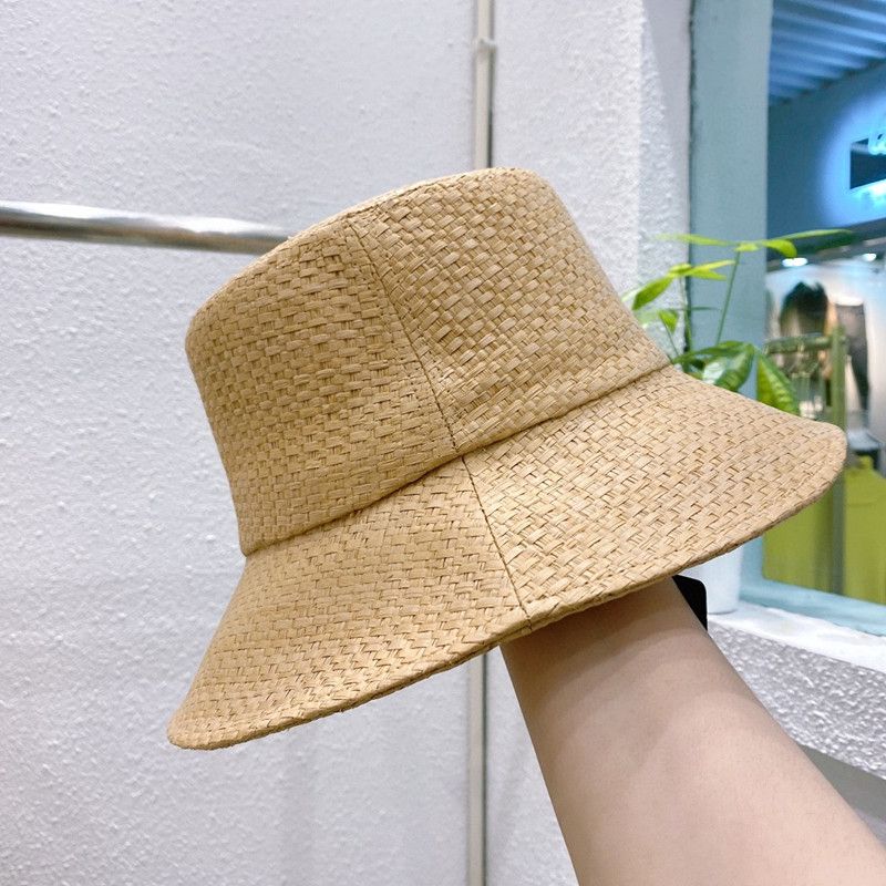 Summer Straw Hat Women Wide Brim Lady Floral Letter Beach Casual Sun Hat 