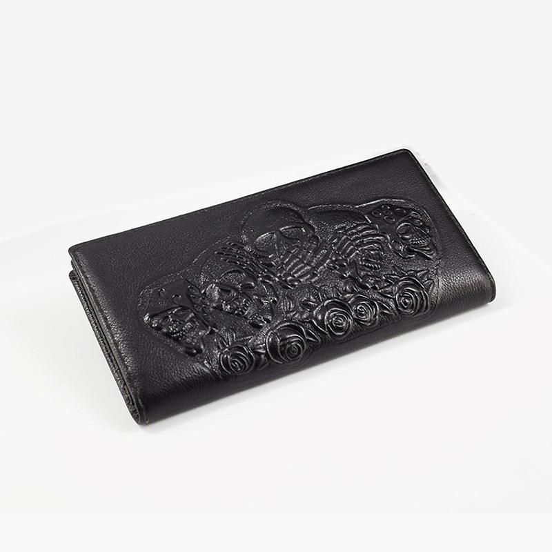 black skull wallet