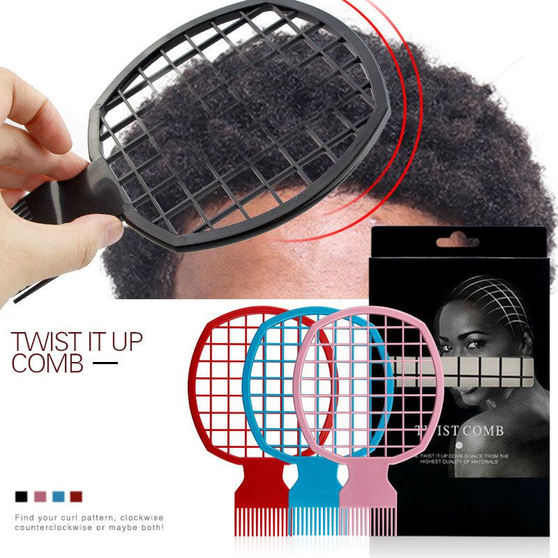 new creative comb women mens twist it up comb professional curly hair dirty  braid comb perm style afro twist tool 4 colors
