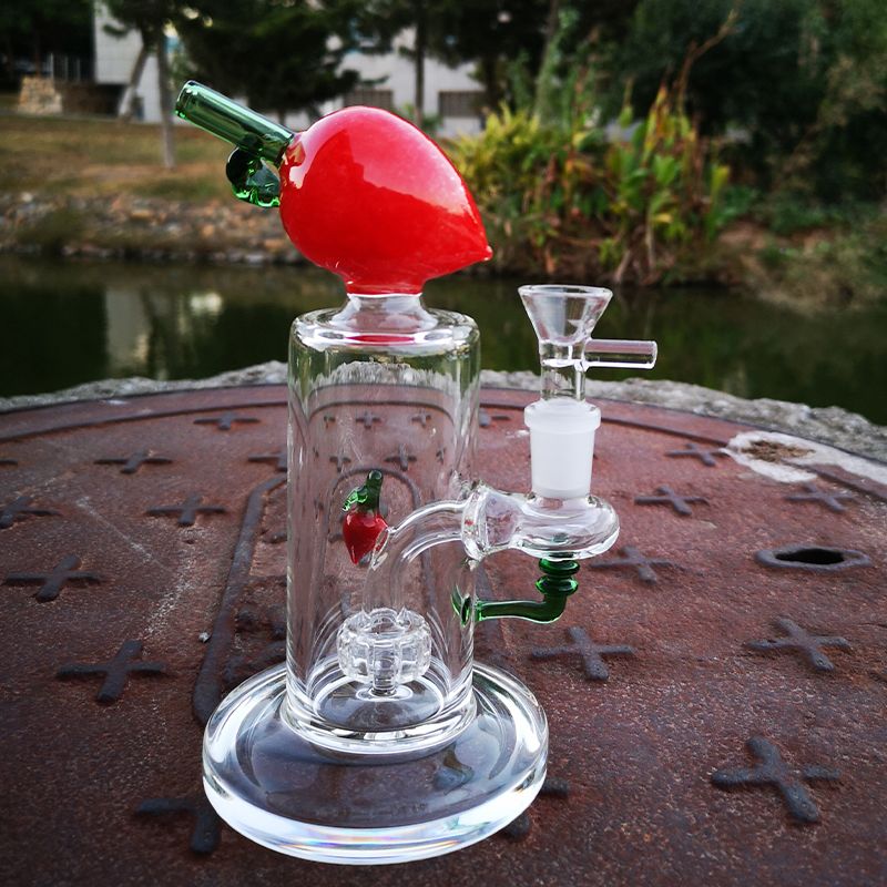 Red bong with bowl