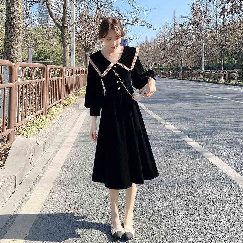 Vestido De Mujer De Una Línea Sin Tirantes De Manga Larga Aj Vestido De Mujer De Una Línea Sin Tirantes De Manga Larga Aj