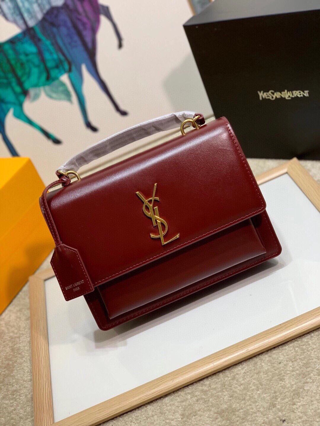 ysl sunset crossbody bolsa