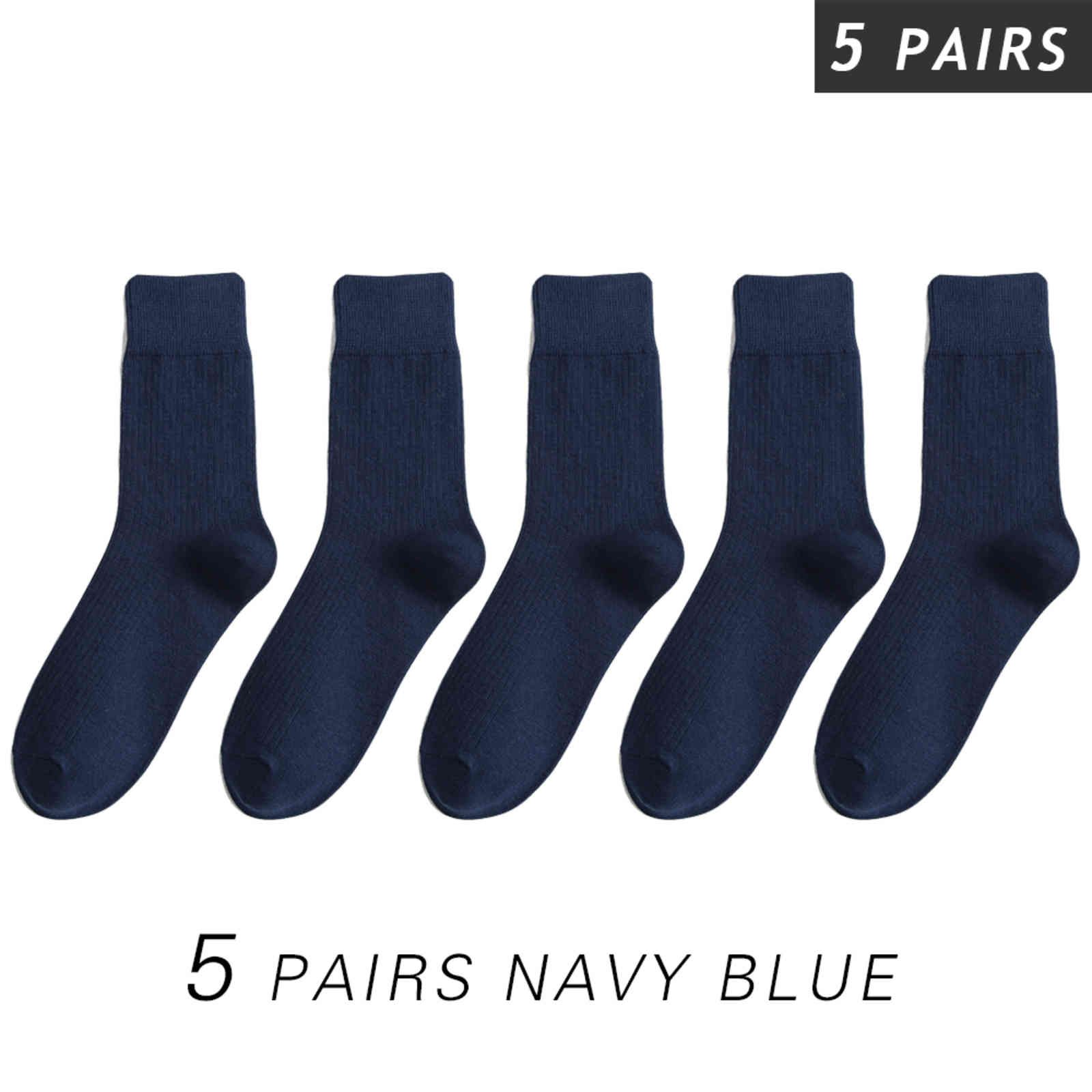 5 paires bleu marine
