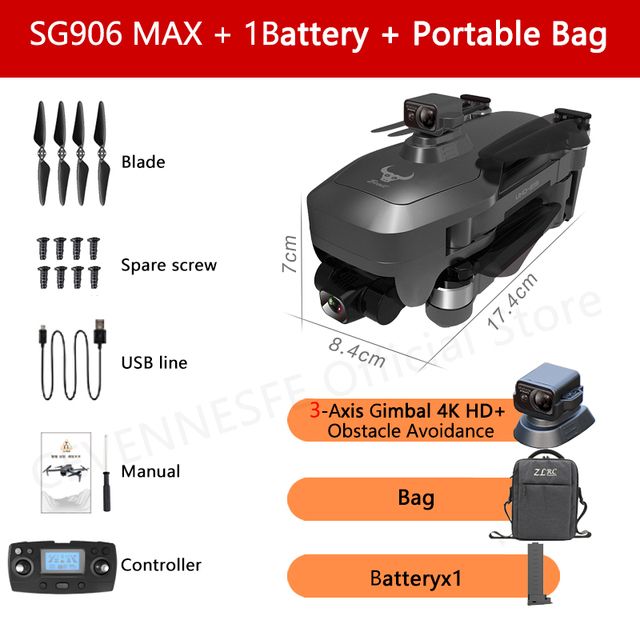 SG906 Max + 1 Batteri + Väska