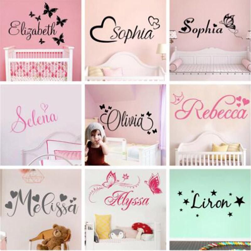 Compre Pegatinas De Pared Nombre Personalizado Papel Tapiz De Sala De Niños  Para Guardería Decoración Personalizada Calcomanías Dormitorio Dormitorio  Y301 A 8,75 € Del Blumin | Es.Dhgate.Com