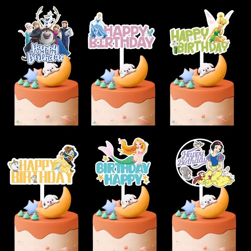 Acheter Pas Cher Autres Fournitures Devenements Fournitures Cake Carte Insertion Acrylique Couleur Impression Dessin Anime Princesse Serie Joyeux Anniversaire Decorations De Cuisson Bebe Du 7 84 Fr Dhgate