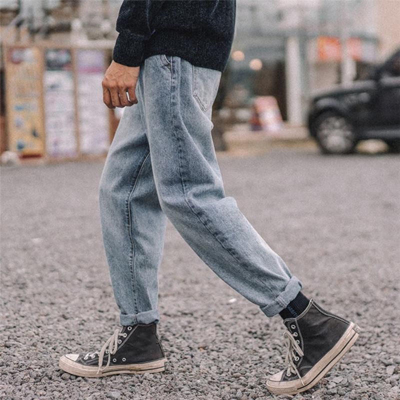 Pantalones coreanos para hombres deals