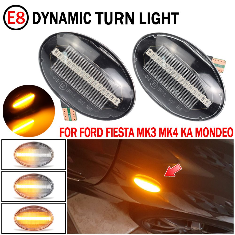 LED Dynamic Signal Side Marker Light For Ford Fiesta MK3 4 KA Mondeo Transit