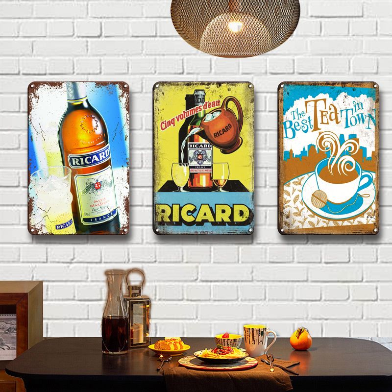 Affiche rétro vintage de vin rouge, affiches et impressions de bar, café,  cuisine, salon, peinture décorative, papier kraft, stickers muraux