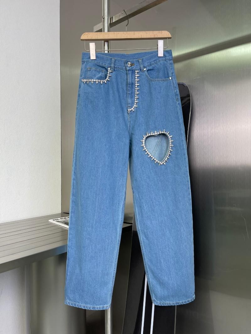 Compra Jeans Para Mujer 2021 Mujeres Moda Pantalones De Mezclilla Sueltos  Decorados Con Diamantes 0804 Barato | Entrega Rápida Y Calidad | Es.Dhgate