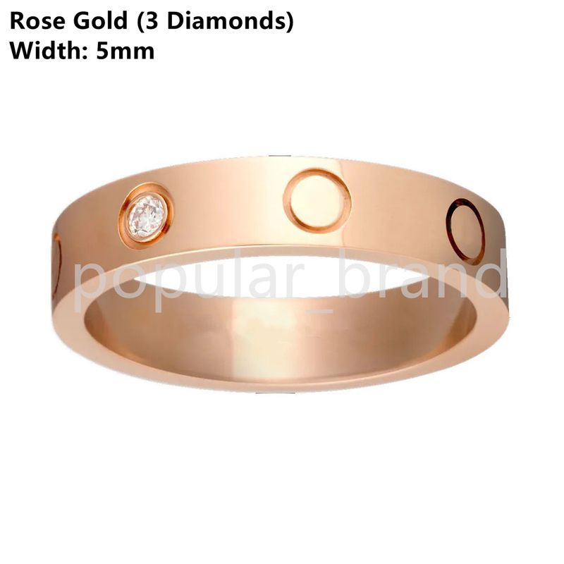 5mm rose gold with diamond