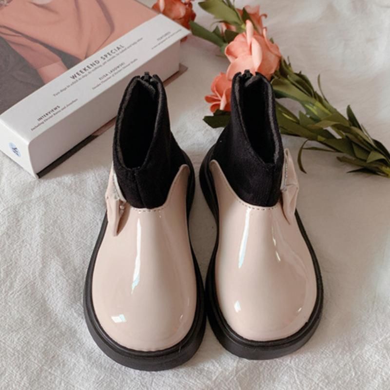 Compra Botas Bebé Invierno Niñas Niñas Zapatos Soft Lace Cuero Inferior 1 6  Años Niños Tamaño De Tobillo Corto 22 31 Barato | Entrega Rápida Y Calidad  | Es.Dhgate