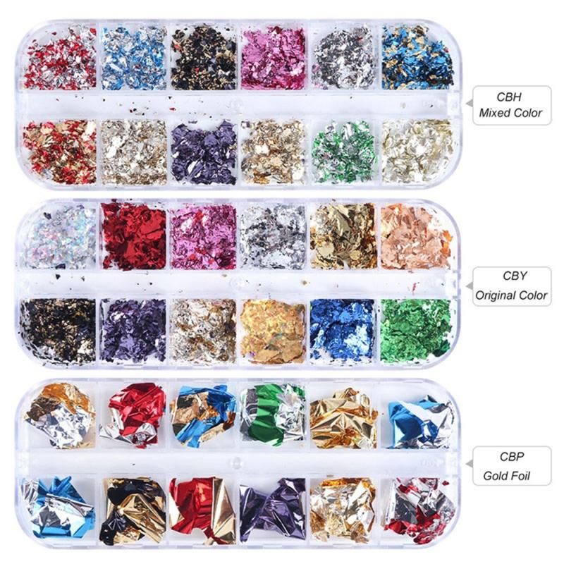 Mixed Colorful Nail Foil Flakes