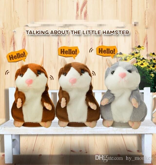 cute repeating talking plush hamster