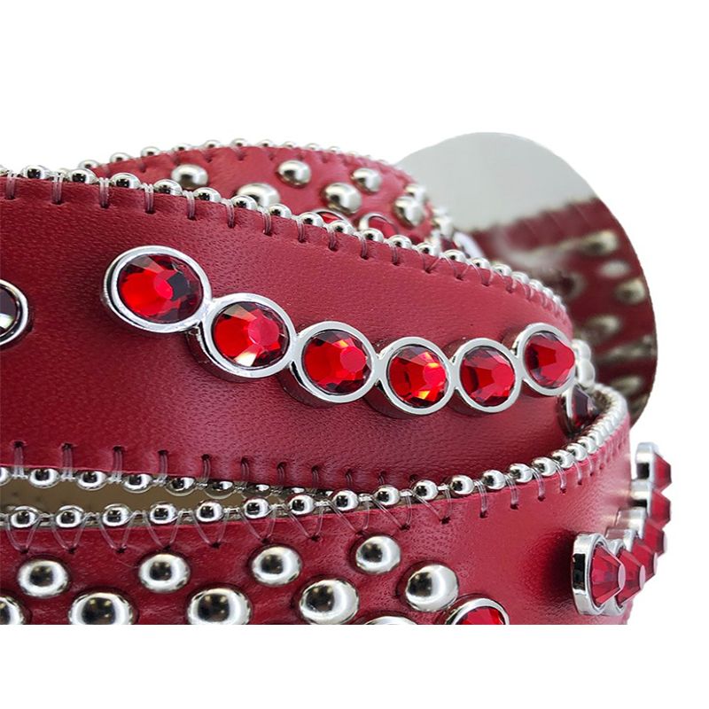 BBBelts Women Fancy Red Glossy Synthetic Leather Square Metal Buckle Belt BBBelts Women Fancy Red Glossy Synthetic Leather Square Metal Buckle Belt