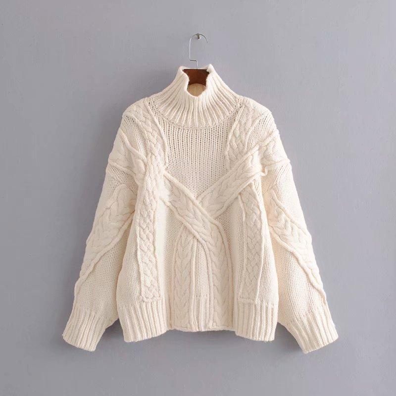 thick white turtleneck