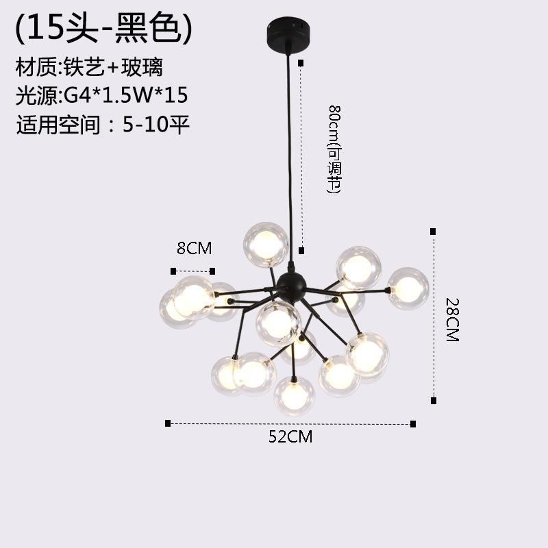 15頭の黒い暖かいライト