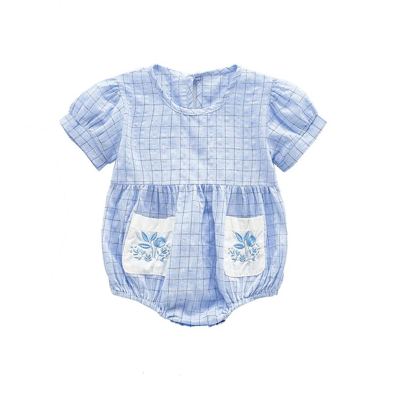 202h25 Blue Rompers