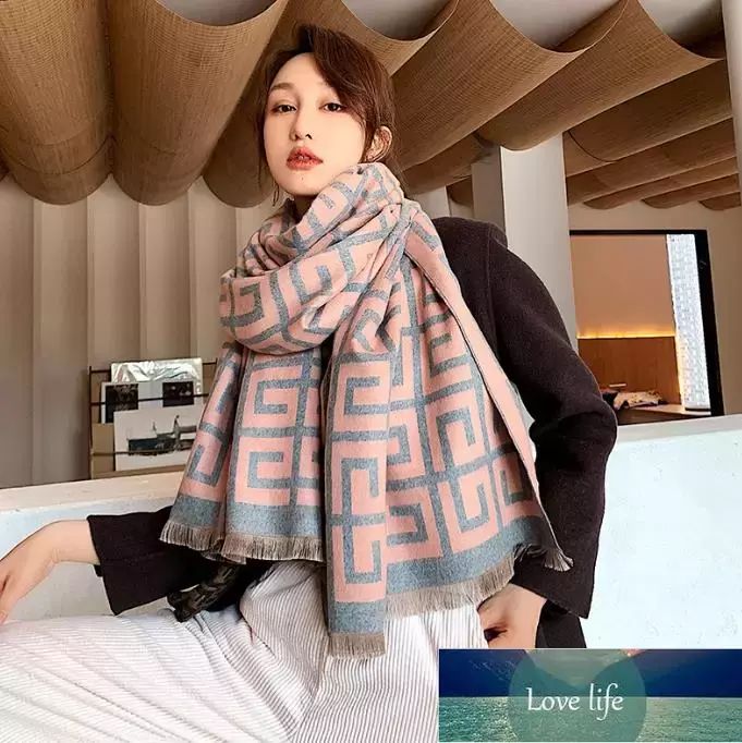 Bufanda de invierno mujeres cashmere bufanda moda cálida foulde dama aire acondicionado oficina bufandas gruesas