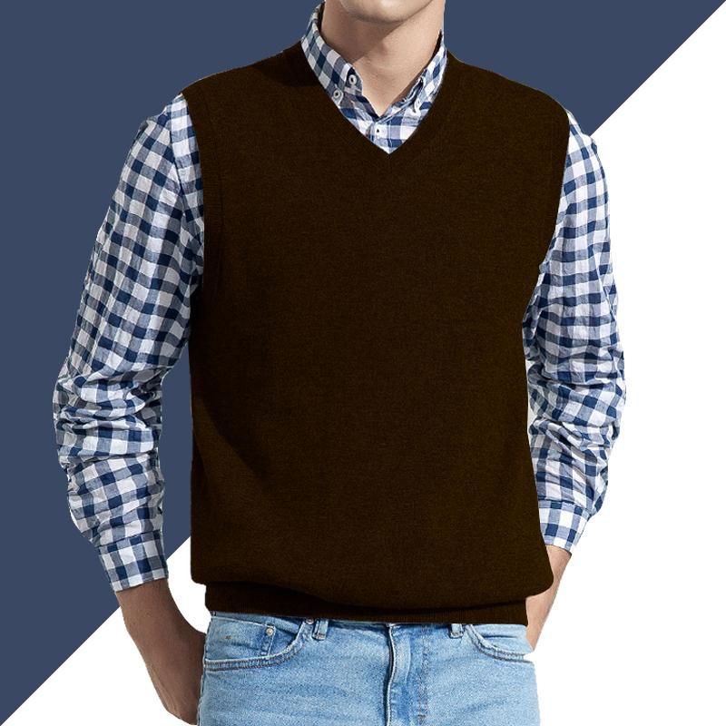 Mens Vests S 6XL Men Sweater Vest Male 
