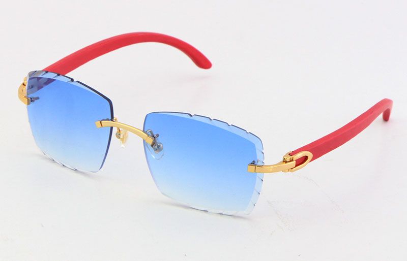 Red Wood Gold Blue Lens