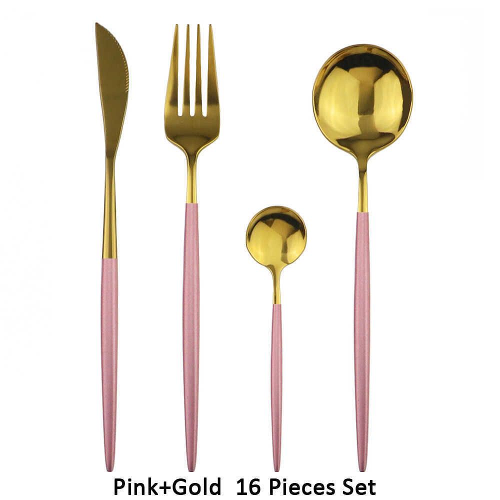16pcs Pink Gold
