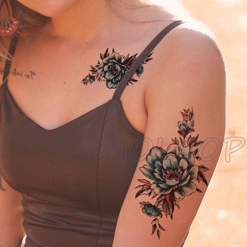 Black Colorful Flowers Tattoo Women New Waterproof Temporary Black Tattoo Sticker Body Art Hand Foot for Black Colorful Flowers Tattoo Women New Waterproof Temporary Black Tattoo Sticker Body Art Hand Foot for