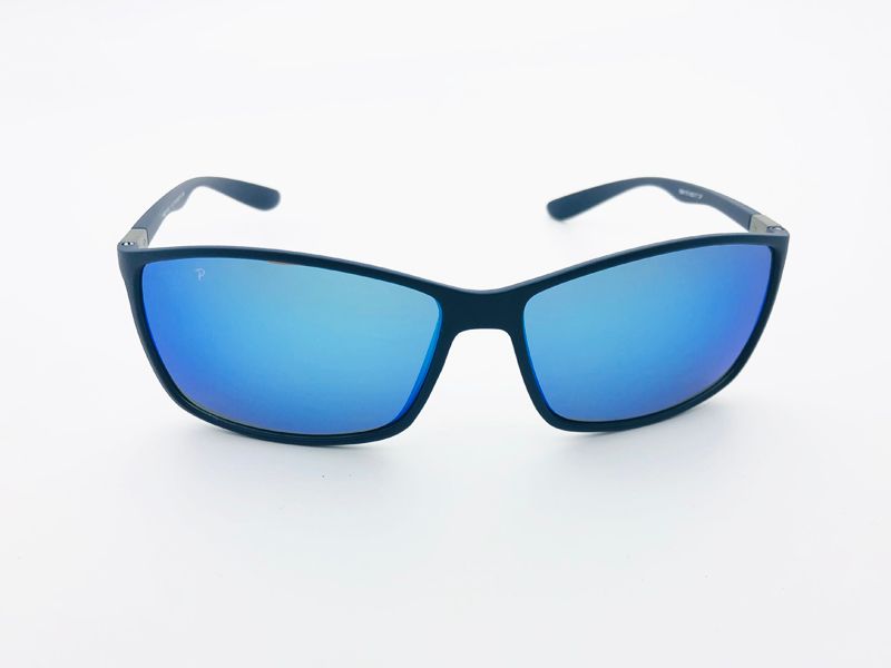 dark blue frame-blue mirro lens